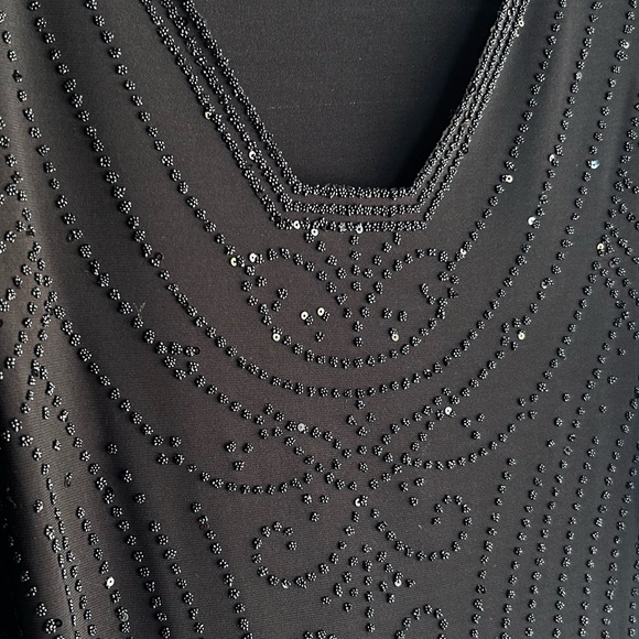 MSK Woman’s Black Fancy Beaded Sleeveless Top Blouse Size Medium - Picture 2 of 8